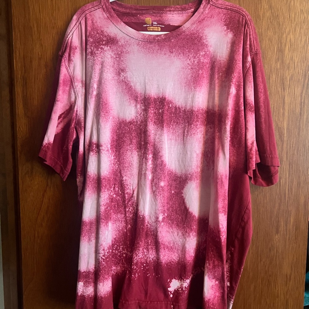Carhartt Maroon and Pink Relaxed Fit T-Shirt